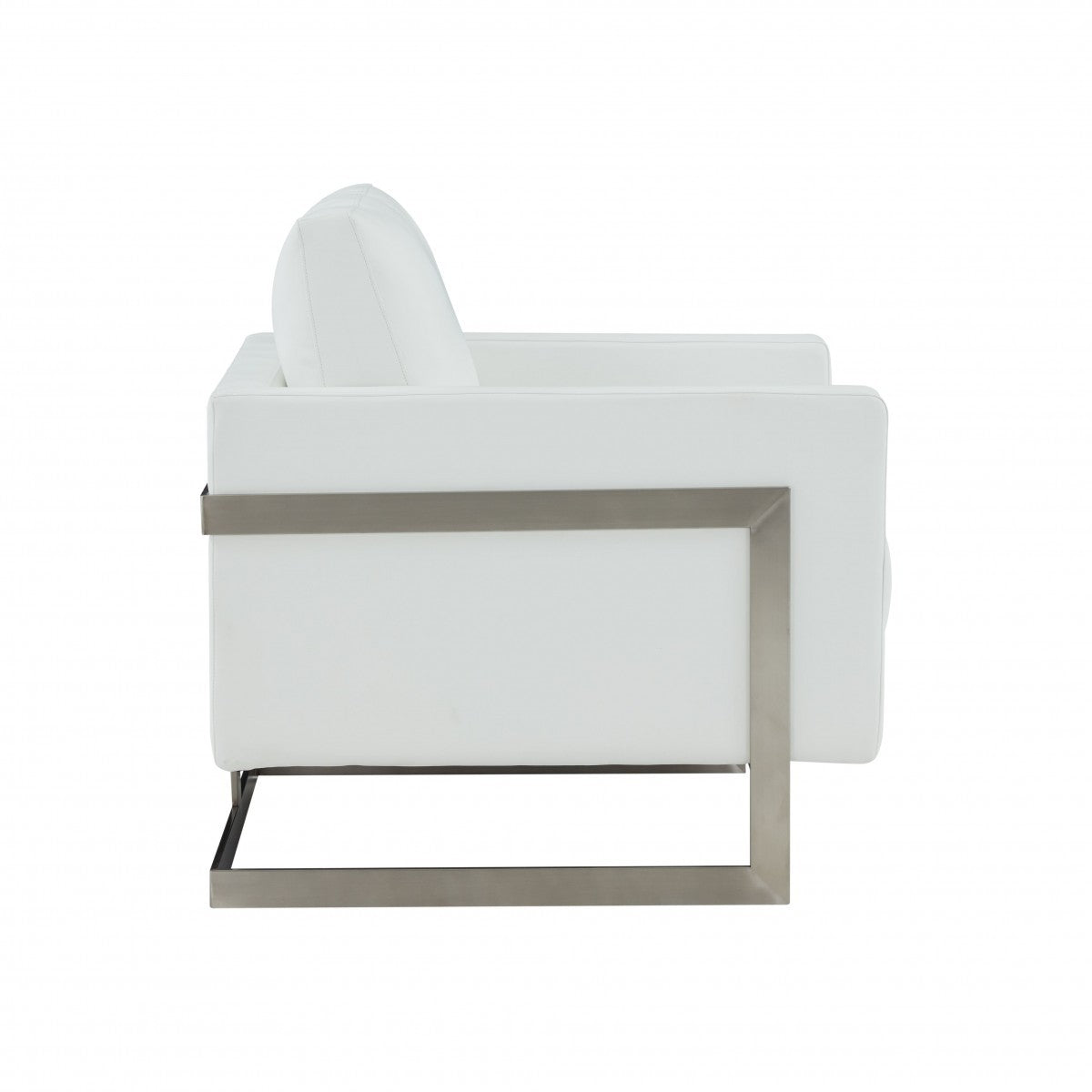Stylish White and Black Faux Leather Accent Chair By Homeroots | Armchairs | Modishstore