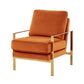 Stylish Orange And Gold Accent Chair By Homeroots | Accent Chairs | Modishstore