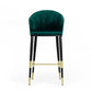 Stylish 42" Green And Black Barstool With Gold Accents By Homeroots | Bar Stools | Modishstore - 2