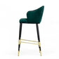 Stylish 42" Green And Black Barstool With Gold Accents By Homeroots | Bar Stools | Modishstore - 3