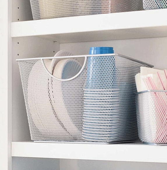 Storage Nest-Mesh-Silver Set of 6 by Texture Designideas | Bins, Baskets & Buckets | Modishstore-2