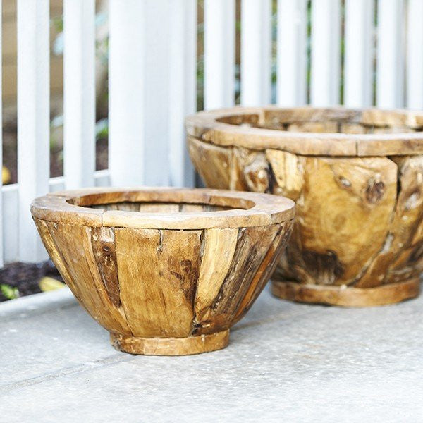 Garden Age Supply Puzzle Driftwood Pots - Set of 2 | Outdoor Planters, Troughs & Cachepots | Modishstore
