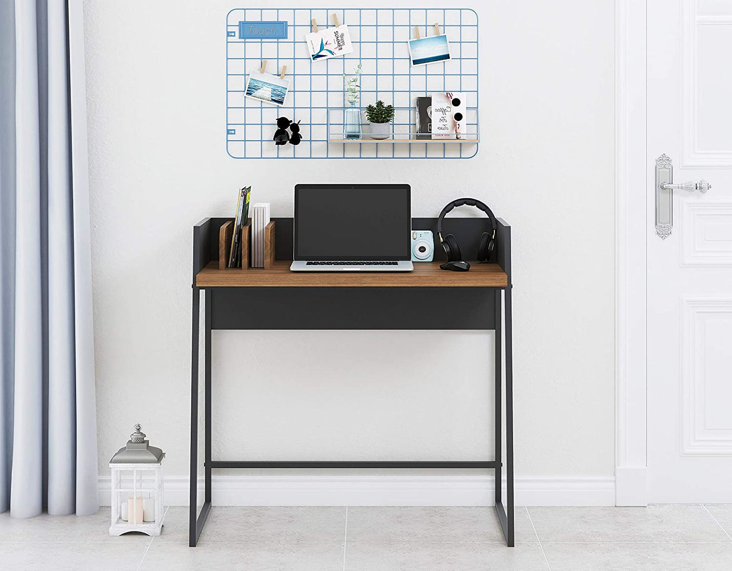 Contemporary Brown and Black Computer And Writing Desk By Homeroots | Desks | Modishstore