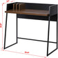 Contemporary Brown and Black Computer And Writing Desk By Homeroots | Desks | Modishstore - 3