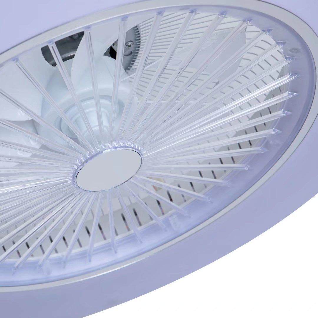 White Contemporary Acrylic Fan And Ceiling Lamp By Homeroots | Ceiling Lamps | Modishstore - 3