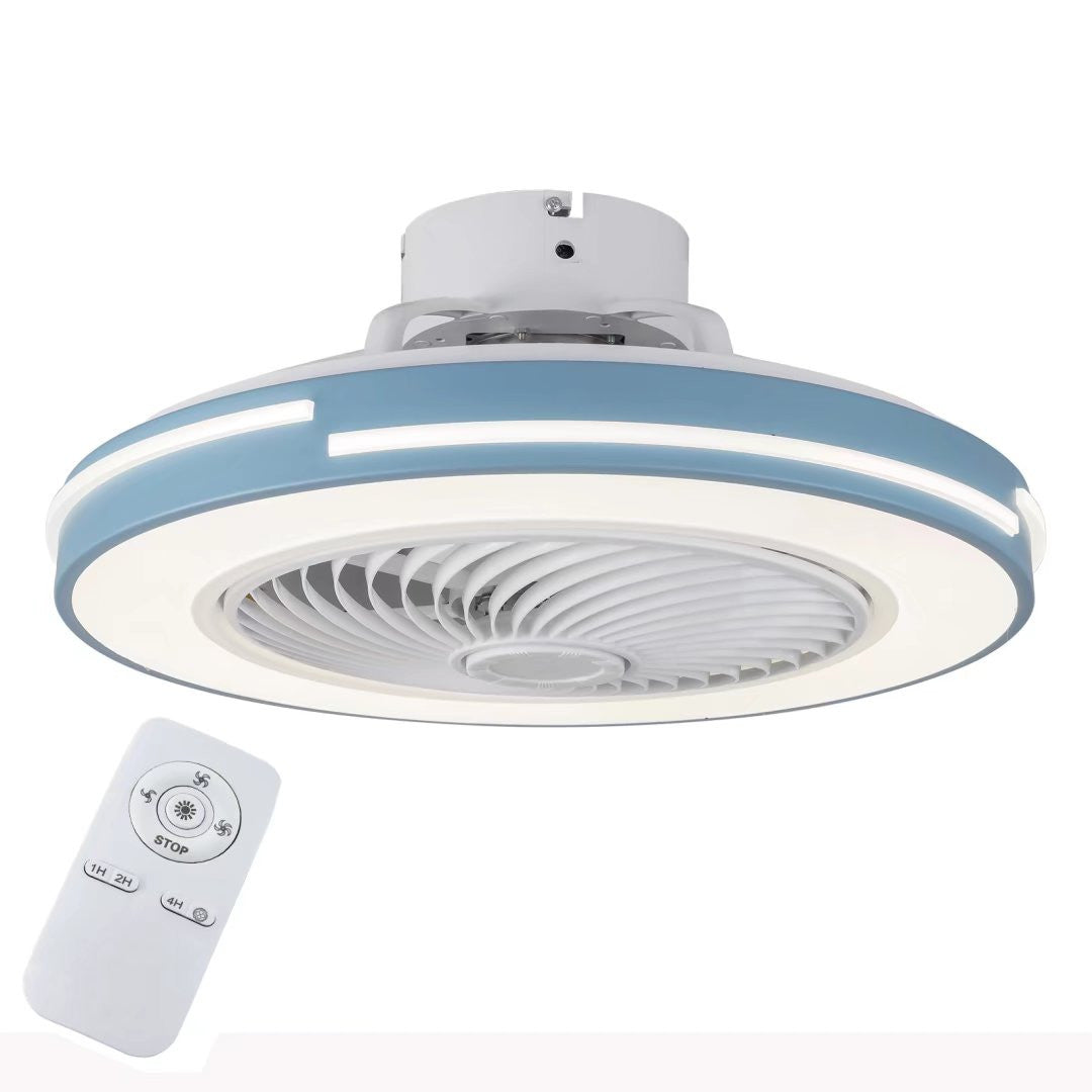 Blue Compact LED Fan and Light By Homeroots | Ceiling Lamps | Modishstore - 6