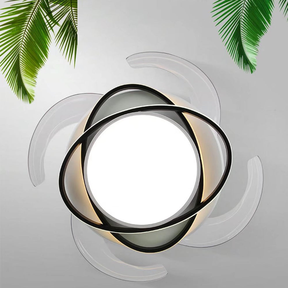 Asymmetric White Ceiling Lamp And Fan By Homeroots | Ceiling Lamps | Modishstore - 5