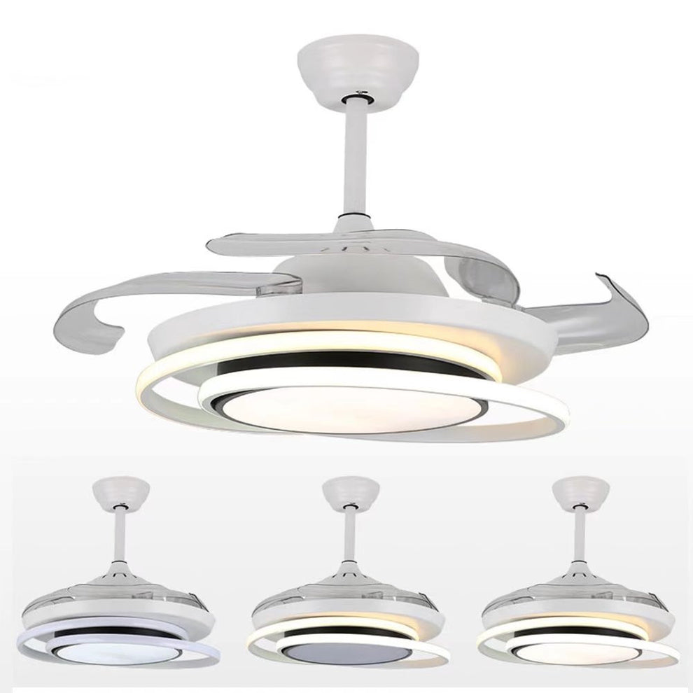 Asymmetric White Ceiling Lamp And Fan By Homeroots | Ceiling Lamps | Modishstore - 6