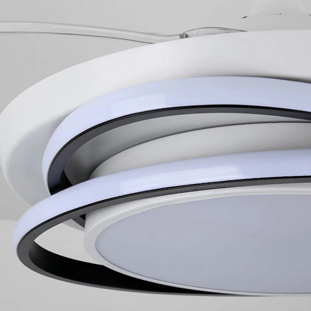 Asymmetric White Ceiling Lamp And Fan By Homeroots | Ceiling Lamps | Modishstore - 7