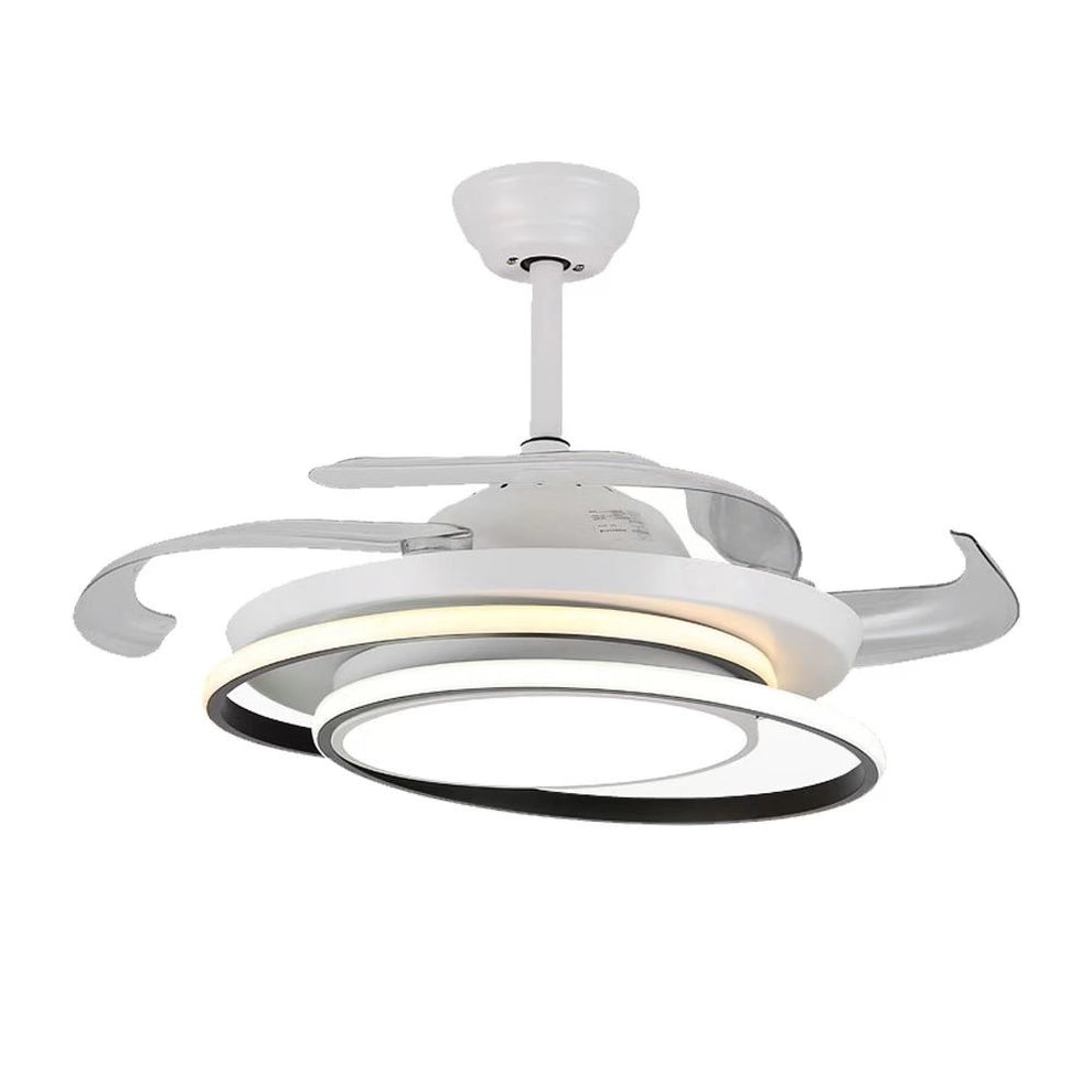 Asymmetric White Ceiling Lamp And Fan By Homeroots | Ceiling Lamps | Modishstore - 8