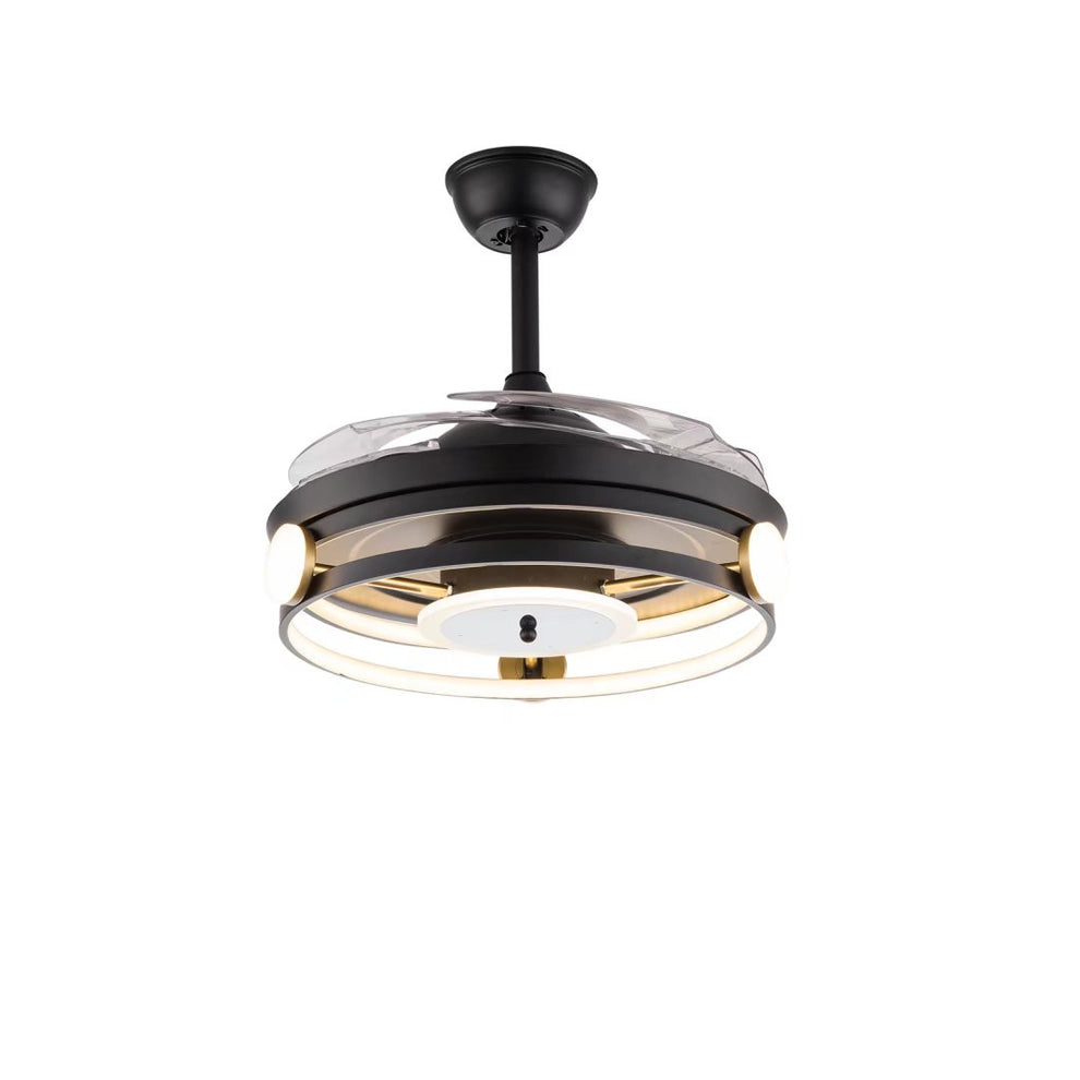 Modern Black Ceiling Lamp With Retractable Fan By Homeroots | Ceiling Lamps | Modishstore - 5