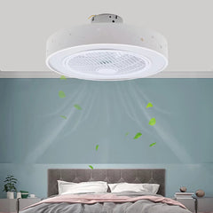 Modern White Ceiling Fan and Light By Homeroots