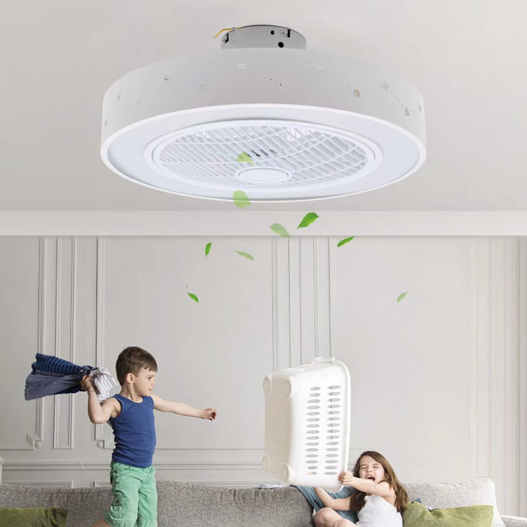 Modern White Ceiling Fan and Light By Homeroots | Ceiling Lamps | Modishstore - 2