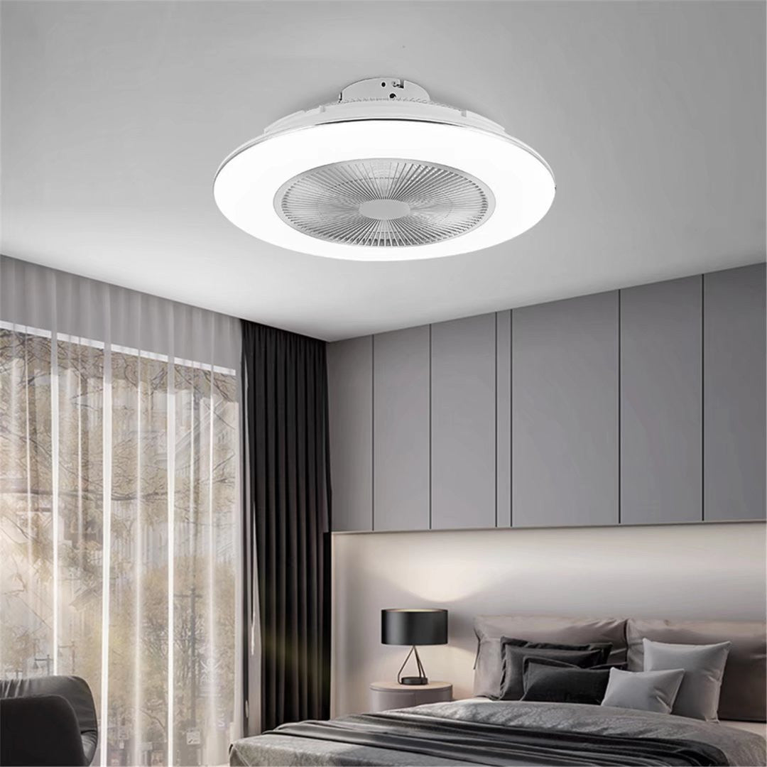 White Stylish LED Ceiling Lamp And Fan By Homeroots | Ceiling Lamps | Modishstore - 3