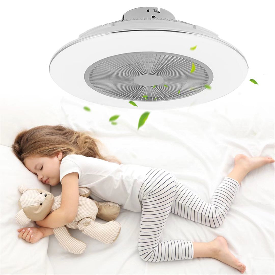 White Stylish LED Ceiling Lamp And Fan By Homeroots | Ceiling Lamps | Modishstore - 4