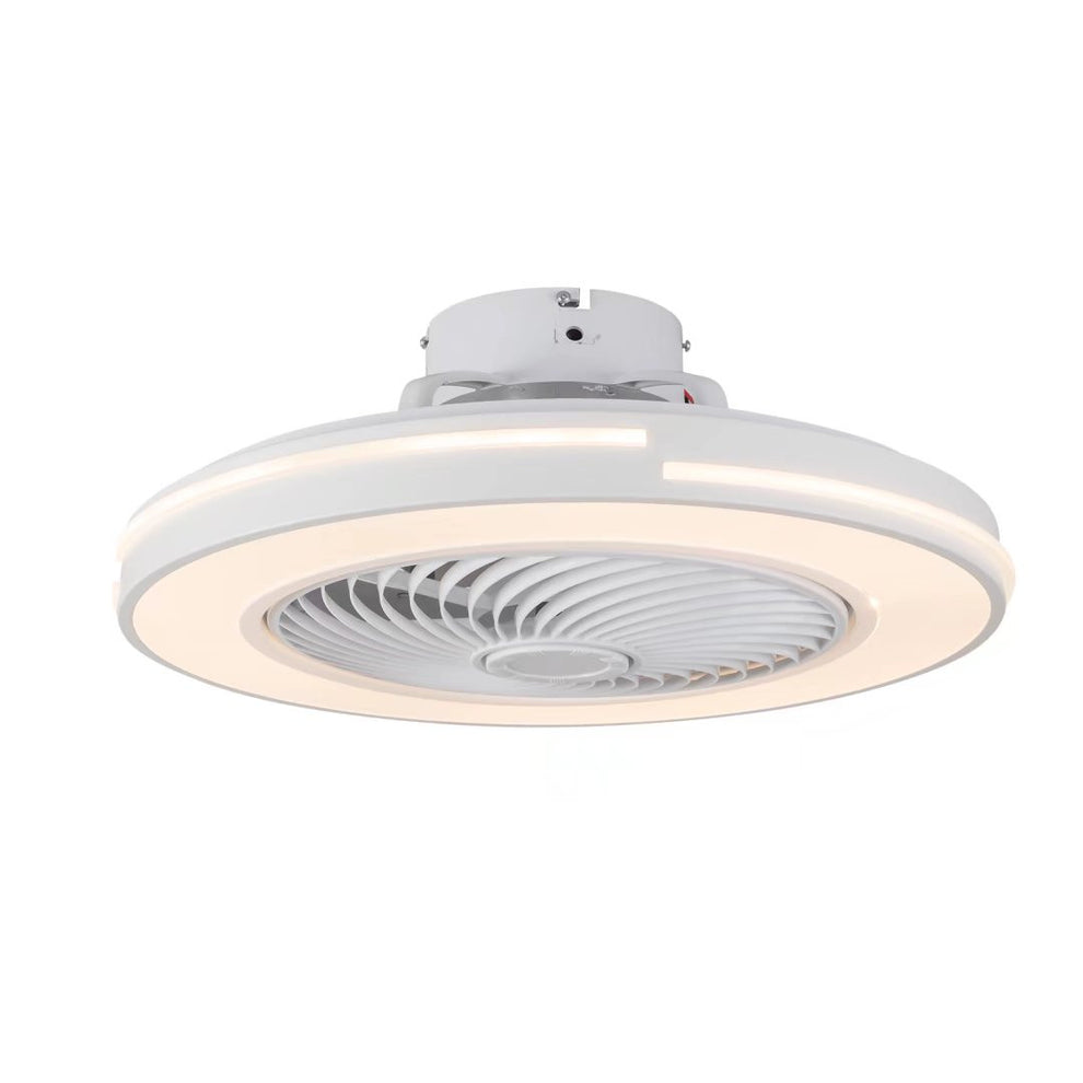 White Compact LED Fan and Light By Homeroots | Ceiling Lamps | Modishstore - 6