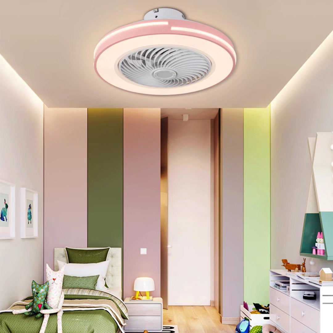 Compact Pink LED Ceiling Fan and Light By Homeroots | Ceiling Lamps | Modishstore - 3