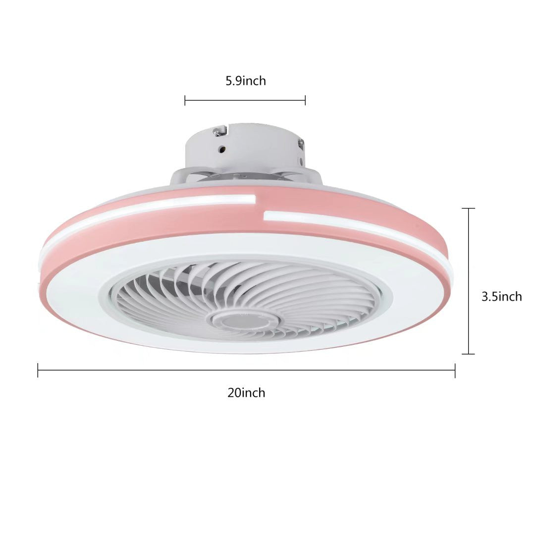 Compact Pink LED Ceiling Fan and Light By Homeroots | Ceiling Lamps | Modishstore - 4