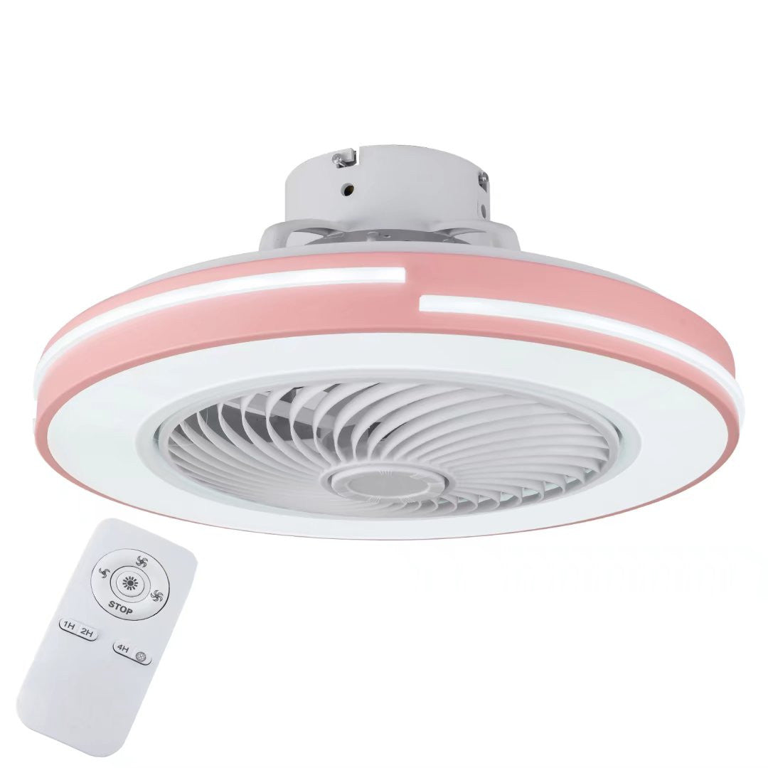 Compact Pink LED Ceiling Fan and Light By Homeroots | Ceiling Lamps | Modishstore - 5