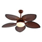 Brown Tropical Palm Metal Ceiling Lamp And Fan By Homeroots | Ceiling Lamps | Modishstore - 8