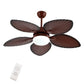 Brown Tropical Palm Metal Ceiling Lamp And Fan By Homeroots | Ceiling Lamps | Modishstore - 9