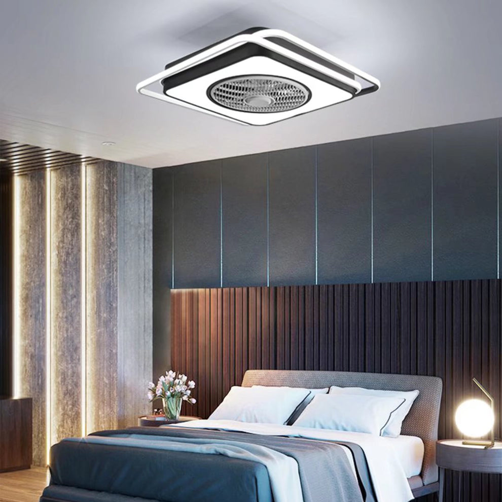 Modern White And Black Ceiling Lamp And Fan By Homeroots | Ceiling Lamps | Modishstore - 6