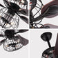 Retro Two Tier Ceiling Lamp And Reversible Fan By Homeroots | Ceiling Lamps | Modishstore - 6