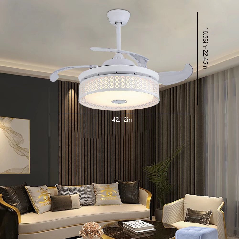 Compact Ceiling Fan And Lamp With Remote By Homeroots | Ceiling Lamps | Modishstore