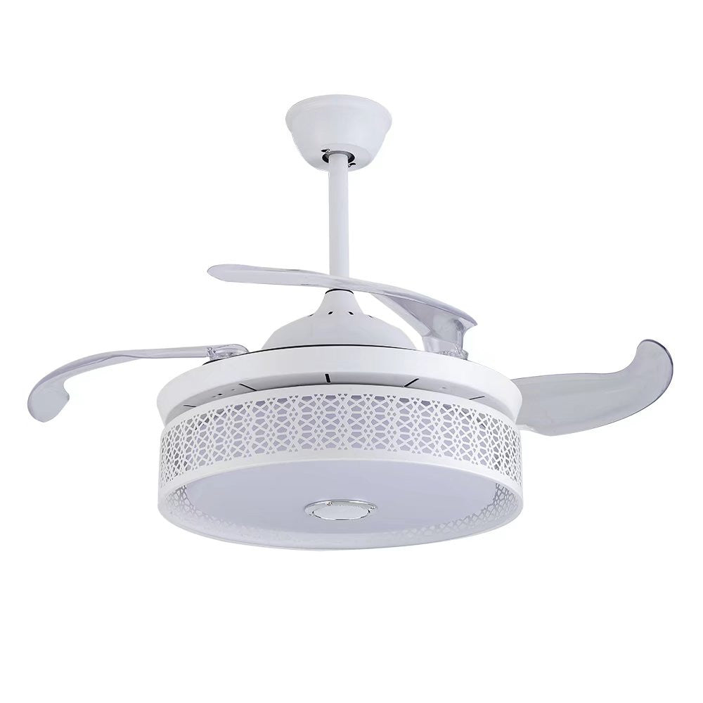Compact Ceiling Fan And Lamp With Remote By Homeroots | Ceiling Lamps | Modishstore - 4