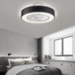 Black and White Mod Invisible Blade Ceiling Fan And Light By Homeroots | Ceiling Lamps | Modishstore - 2