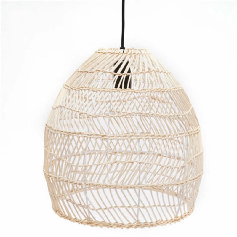 Natural Woven Rattan Hanging Pendant Lamp By Homeroots | Pendant Lamps | Modishstore
