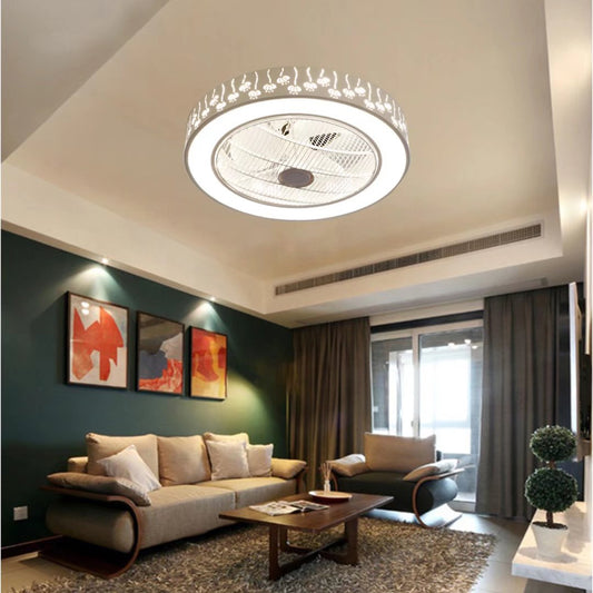 Modern Ceiling Fan and Light With Flower Details By Homeroots | Ceiling Lamps | Modishstore