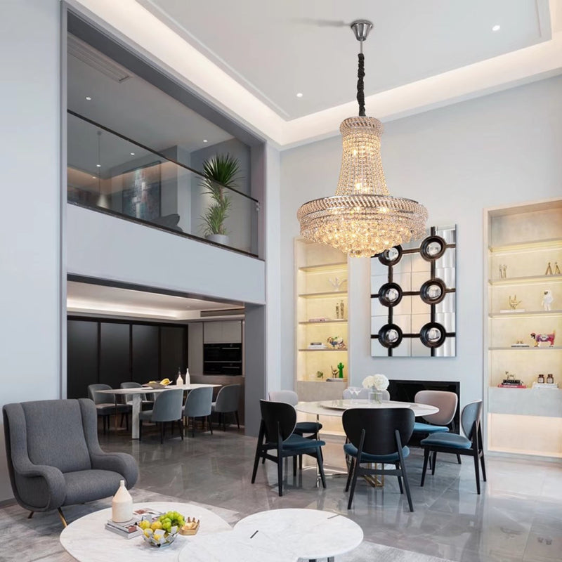 Contemporary White Faux Crystal Chandelier By Homeroots | Chandeliers | Modishstore