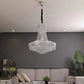 Contemporary White Faux Crystal Chandelier By Homeroots | Chandeliers | Modishstore - 2