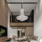 Contemporary White Faux Crystal Chandelier By Homeroots | Chandeliers | Modishstore - 6