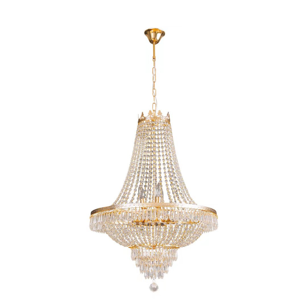Classy Glam Gold Faux Crystal Chandelier By Homeroots | Chandeliers | Modishstore - 6