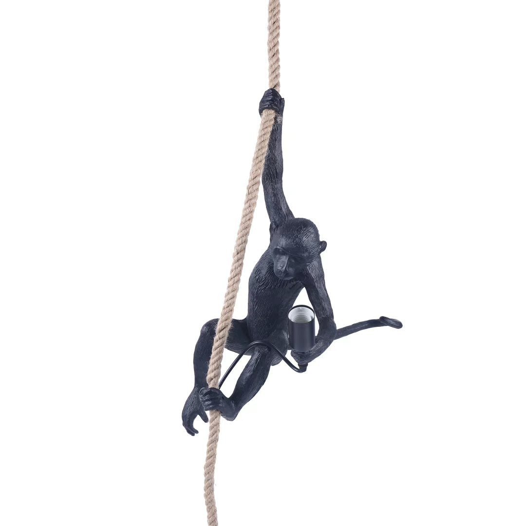 Hanging Monkey on a Rope Pendant Lamp By Homeroots | Pendant Lamps | Modishstore - 7