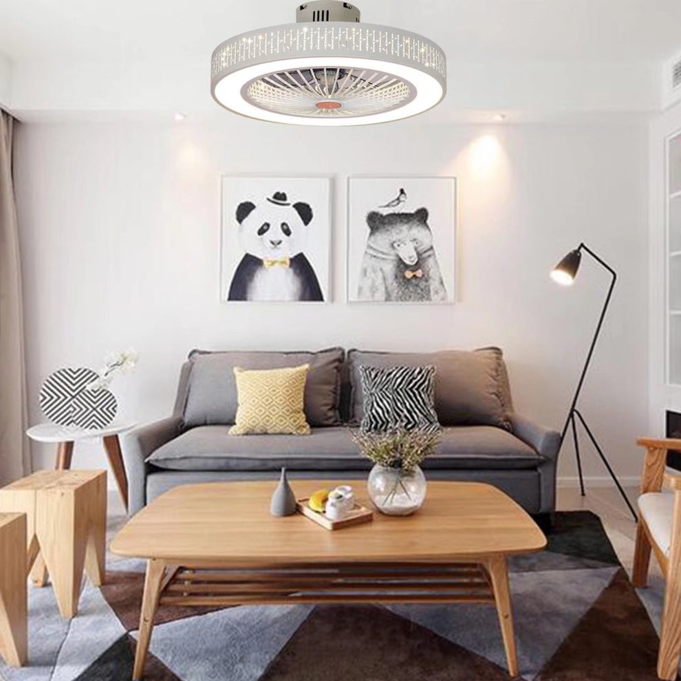 White Luxurious Ceiling Fan and Light By Homeroots | Ceiling Lamps | Modishstore - 2