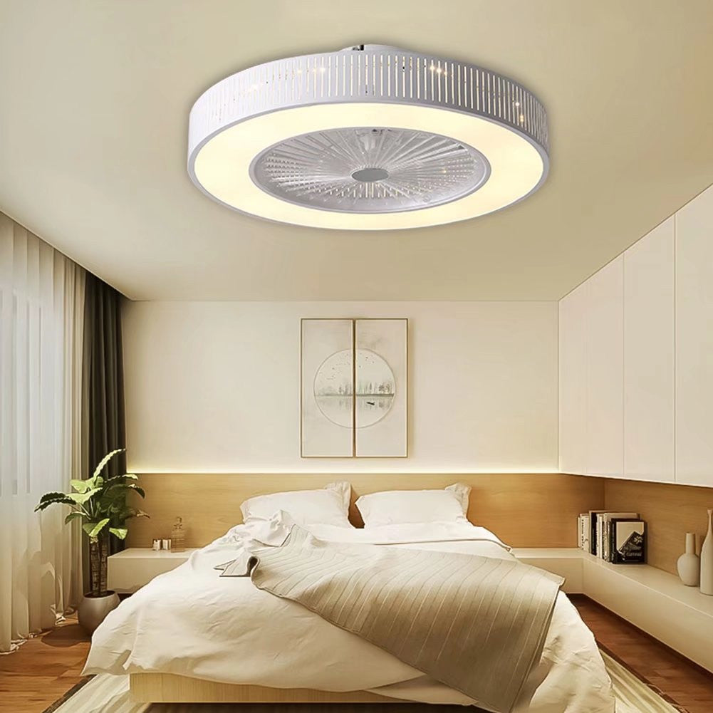 Classy Ceiling Fan And Round LED Lamp By Homeroots | Ceiling Lamps | Modishstore - 2