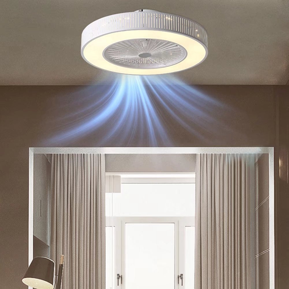 Classy Ceiling Fan And Round LED Lamp By Homeroots | Ceiling Lamps | Modishstore - 3