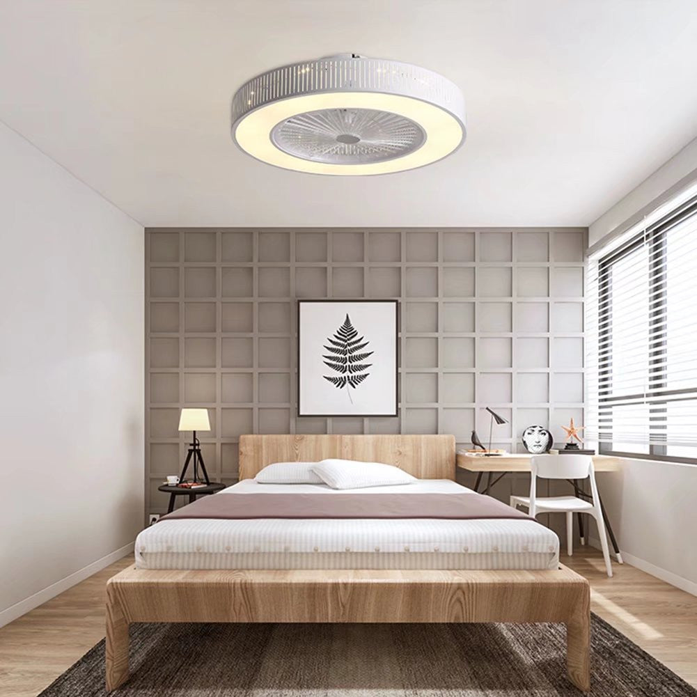 Classy Ceiling Fan And Round LED Lamp By Homeroots | Ceiling Lamps | Modishstore - 4
