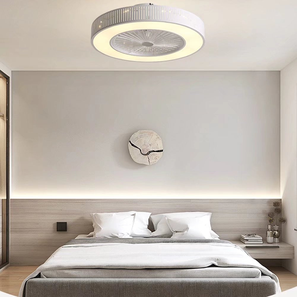 Classy Ceiling Fan And Round LED Lamp By Homeroots | Ceiling Lamps | Modishstore - 5