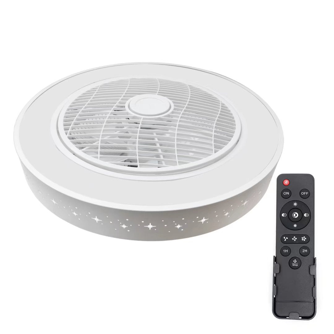 Compact Ceiling Fan and Light With Star Detailing By Homeroots | Ceiling Lamps | Modishstore - 6