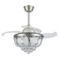 Stylish Crystal Chandelier Invisible Blade Ceiling Fan By Homeroots | Ceiling Lamps | Modishstore - 6