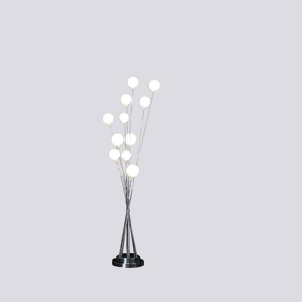 46" Golden Chrome Contemporary Multi Light LED Floor Lamp By Homeroots | Floor Lamps | Modishstore - 8