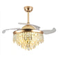 Luxurious Gold Crystal Chandelier Ceiling Fan By Homeroots | Ceiling Lamps | Modishstore - 6