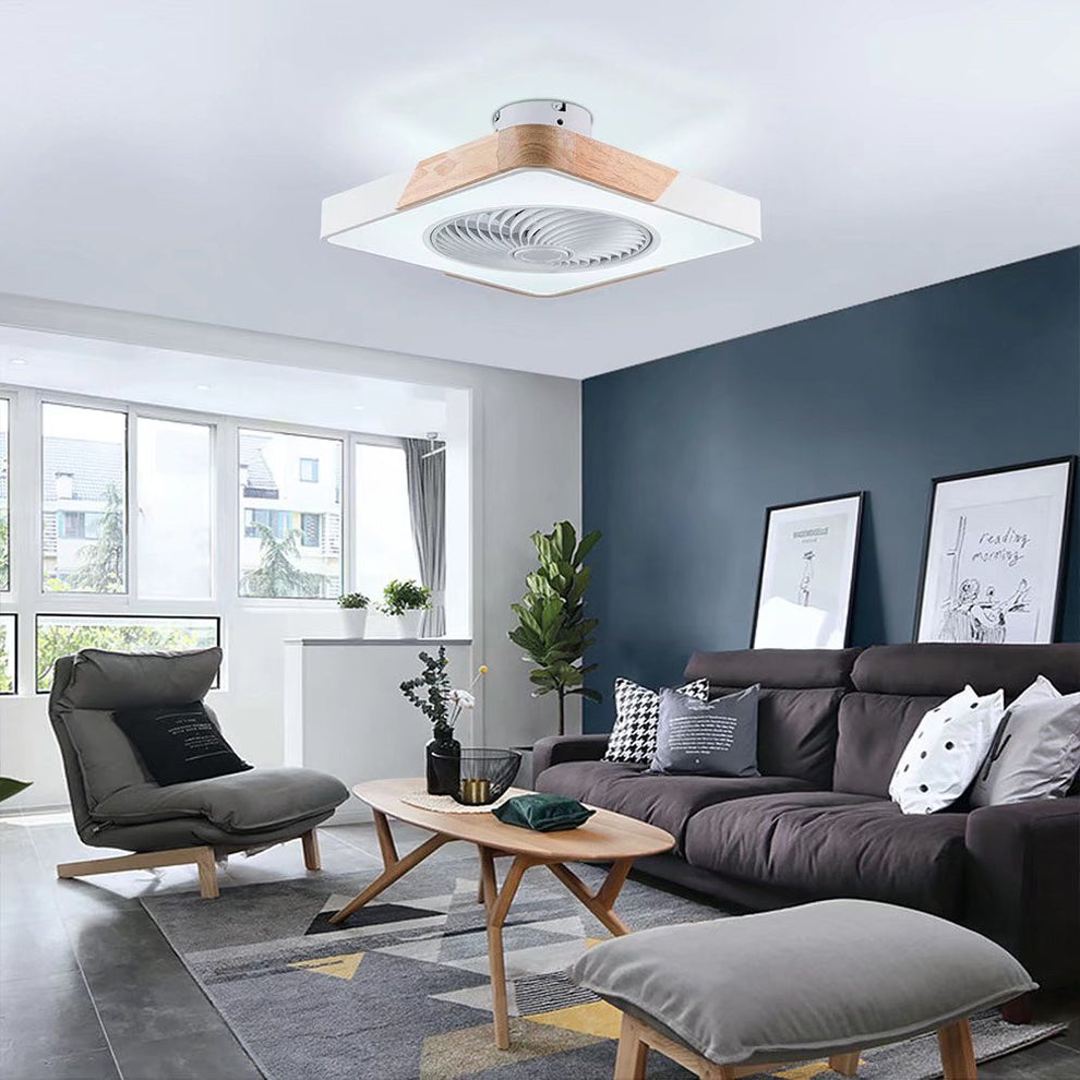 Compact Ceiling Lamp And Fan With Remote By Homeroots | Ceiling Lamps | Modishstore - 3