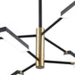 Asymmetric Black and Gold Six Light Ceiling Light By Homeroots | Chandeliers | Modishstore - 8