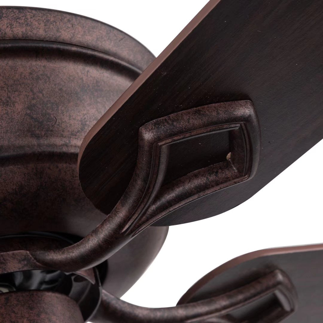 Antiqued Brown and Faux Crystal Chandelier Ceiling Fan By Homeroots | Ceiling Lamps | Modishstore - 9