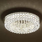 Luxurious Ceiling Mount Faux Crystal Round Chandelier By Homeroots | Chandeliers | Modishstore - 7